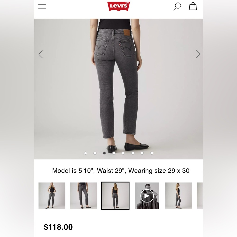 Levi's Wedgie Straight Jeans - faded black